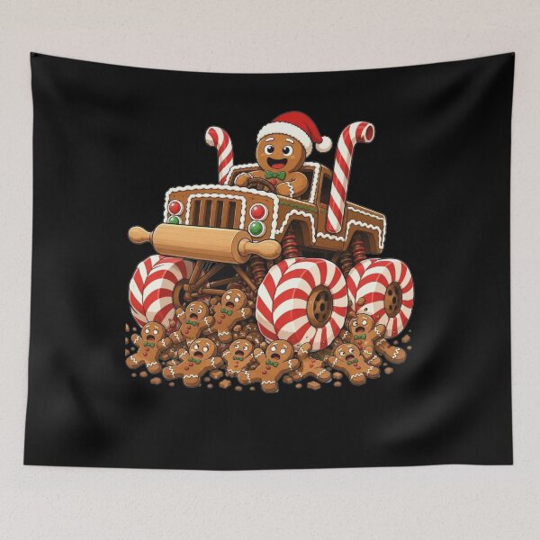 Item preview, Monster Truck Gingerbread Man Funny Christmas Cookie Baking designed and sold by clothesy7.