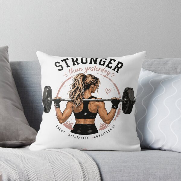 Item preview, Stronger Than Yesterday Gym Girl T-Shirt | Female Weightlifting Fitness Gift designed and sold by Sunday.Supply.