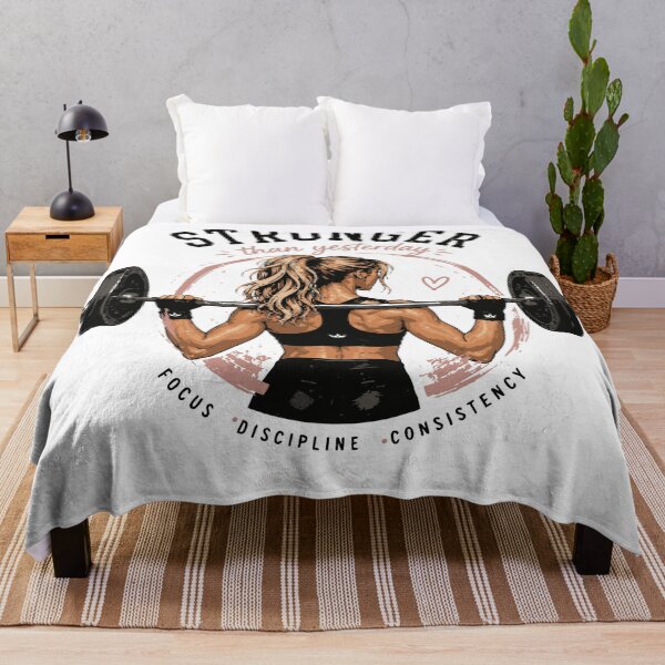 Item preview, Stronger Than Yesterday Gym Girl T-Shirt | Female Weightlifting Fitness Gift designed and sold by Sunday.Supply.