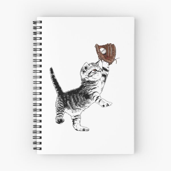 Item preview, Allstar Kitten - Black and White Cat Playing Baseball designed and sold by LittleMissTyne.
