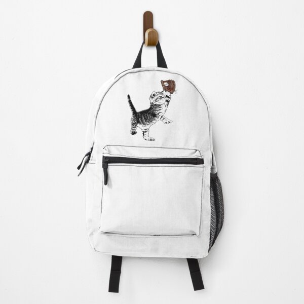 Item preview, Allstar Kitten - Black and White Cat Playing Baseball designed and sold by LittleMissTyne.