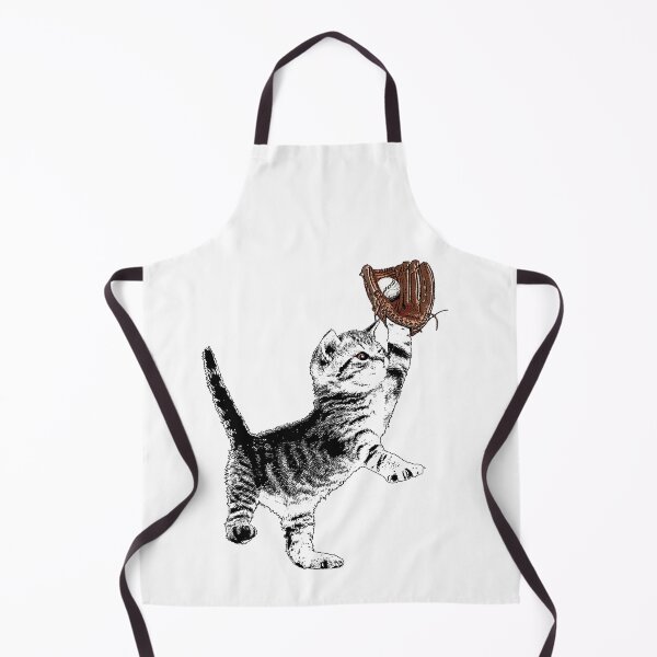 Item preview, Allstar Kitten - Black and White Cat Playing Baseball designed and sold by LittleMissTyne.