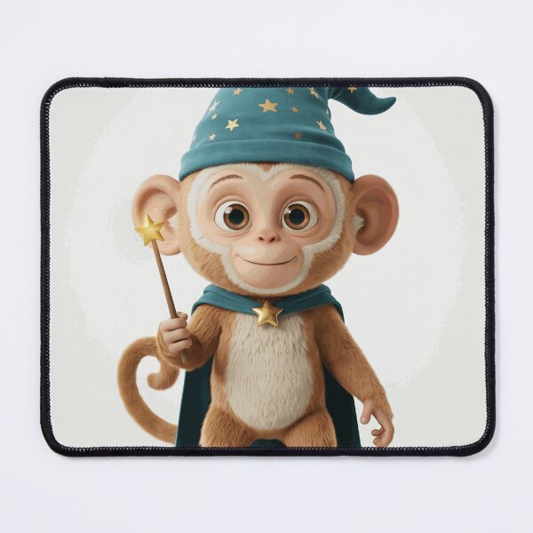 Item preview, Cute Wizard Monkey with Magic Star Wand designed and sold by Unit 2.