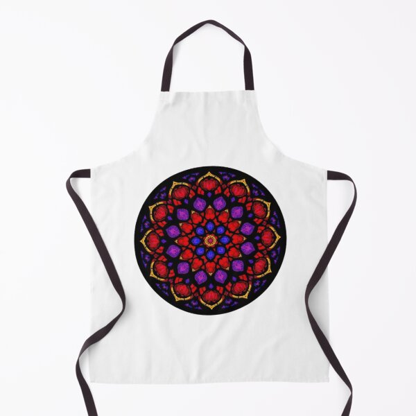 Item preview, Stained Glass Rose Window Gothic Mandala Art designed and sold by ByKayaPrints.