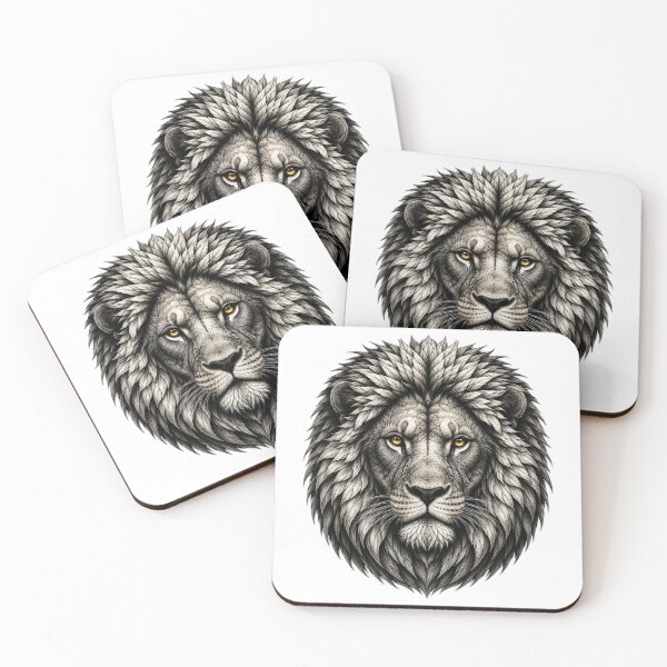Item preview, Majestic Lion Face | Monochrome Lion Head Art | King of the Jungle | Wildlife Graphic designed and sold by Limitless expressions - wear your mindset .