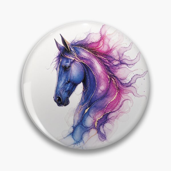 Item preview, Elegant Horses Portraits - Purple horse 2 designed and sold by Lucia Amaris Art.