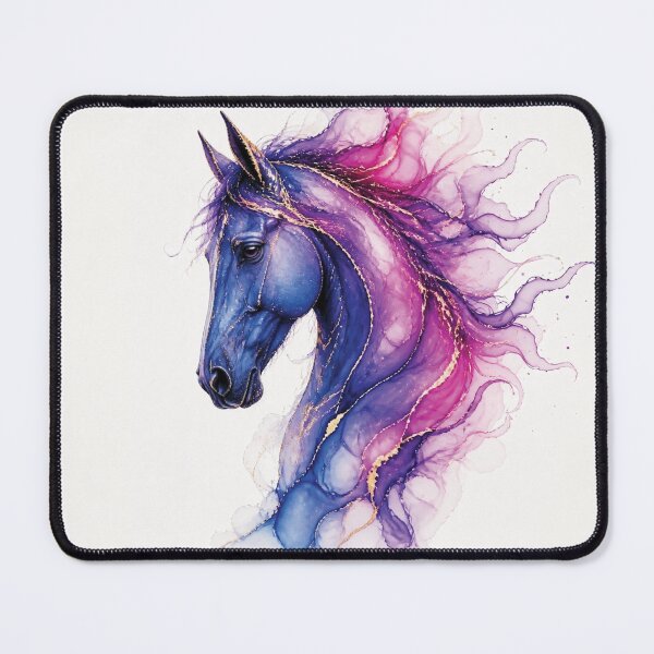 Item preview, Elegant Horses Portraits - Purple horse 2 designed and sold by Lucia Amaris Art.
