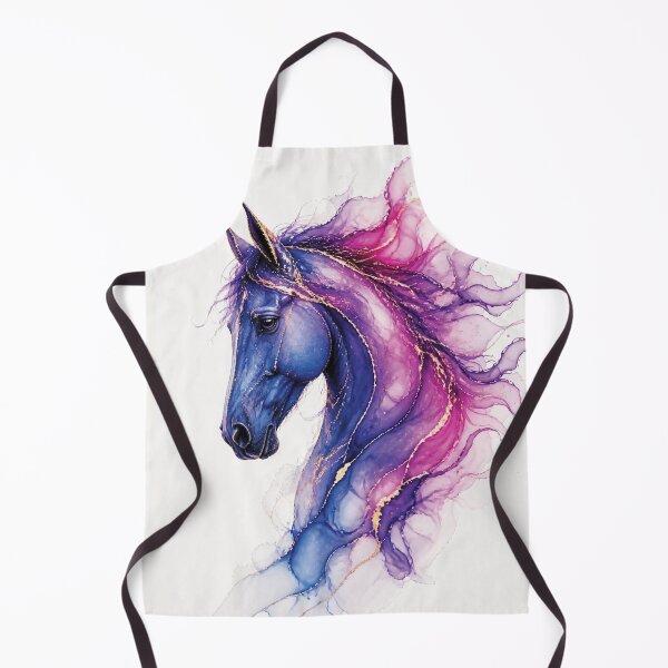 Item preview, Elegant Horses Portraits - Purple horse 2 designed and sold by Lucia Amaris Art.