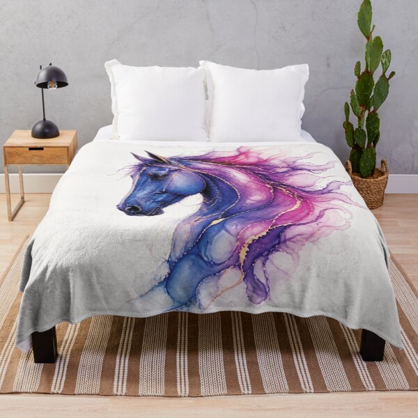 Item preview, Elegant Horses Portraits - Purple horse 2 designed and sold by Lucia Amaris Art.