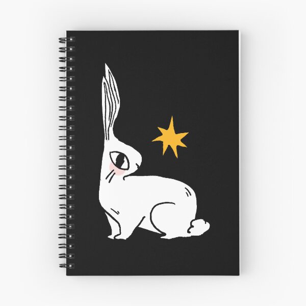 Item preview, *WHITE ON BLACK* star bunny designed and sold by printedbynaomi.