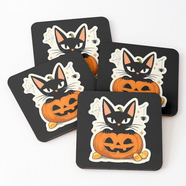 Item preview, Spooky Cute Halloween Jack-O-Lantern Cat Gift - Black Cat In A Pumpkin designed and sold by Artycom.