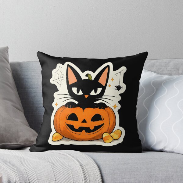 Item preview, Spooky Cute Halloween Jack-O-Lantern Cat Gift - Black Cat In A Pumpkin designed and sold by Artycom.