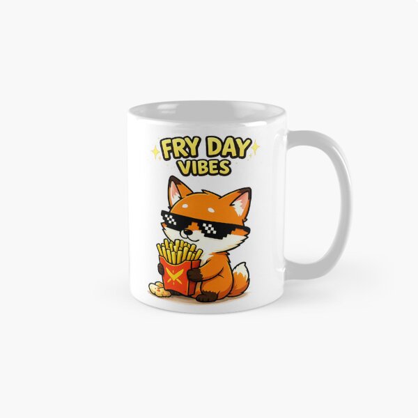 Item preview, Funny Fry Day Vibes Fox Design designed and sold by StyleBloomes.
