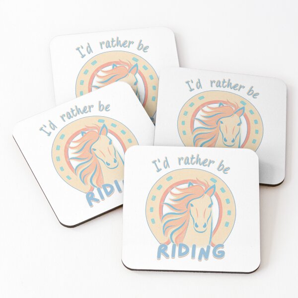 Item preview, Retro I’d Rather Be Riding Horse and Horseshoe designed and sold by SunandShade.