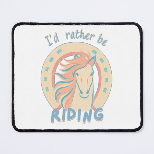 Item preview, Retro I’d Rather Be Riding Horse and Horseshoe designed and sold by SunandShade.