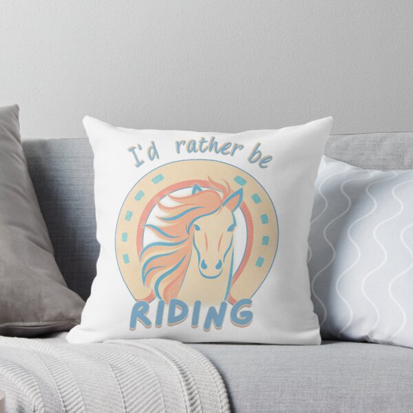 Item preview, Retro I’d Rather Be Riding Horse and Horseshoe designed and sold by SunandShade.