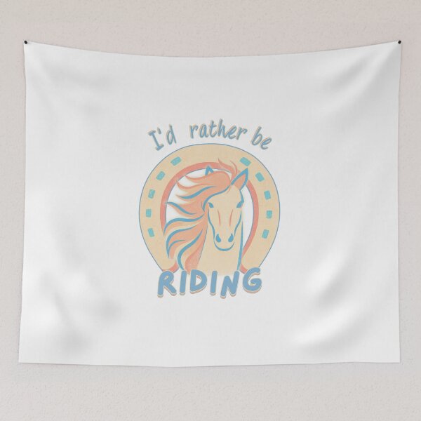 Item preview, Retro I’d Rather Be Riding Horse and Horseshoe designed and sold by SunandShade.