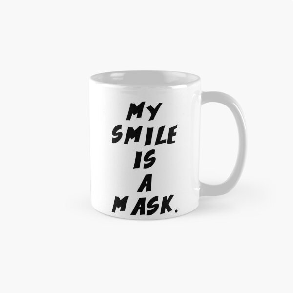Item preview, Text Typography My smile is a mask. Awkward Social Humor designed and sold by TypeboldStudio.