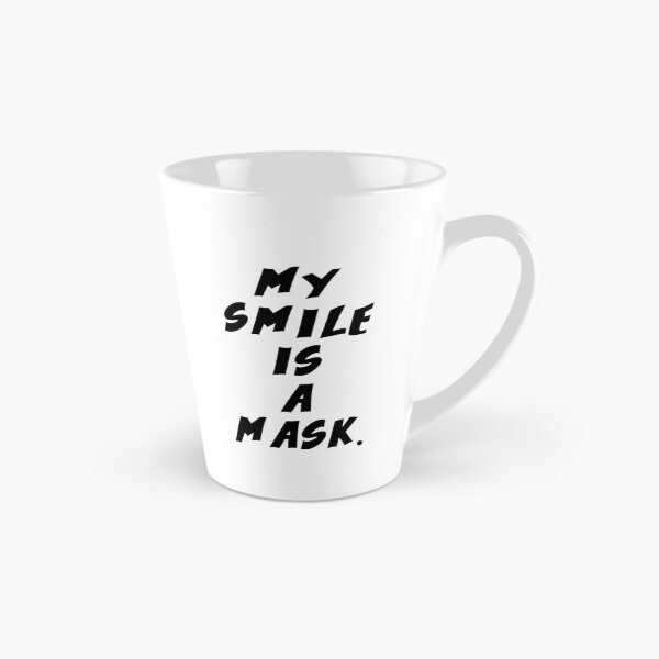 Item preview, Text Typography My smile is a mask. Awkward Social Humor designed and sold by TypeboldStudio.