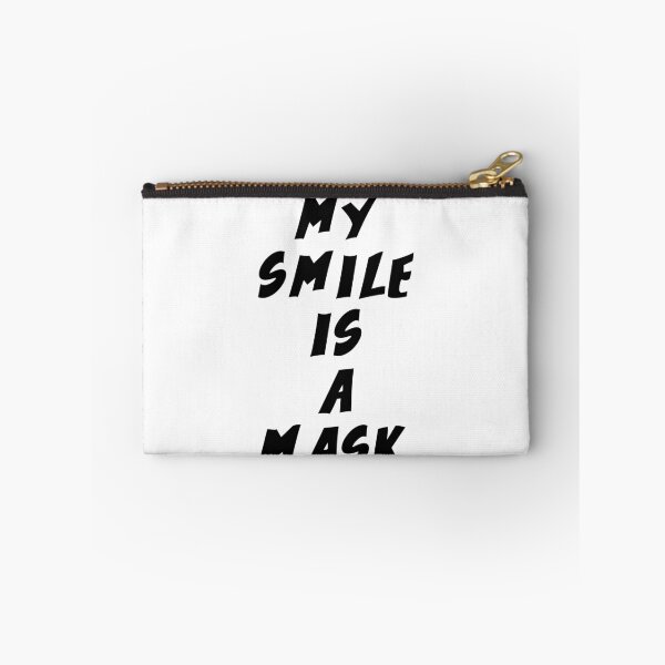 Item preview, Text Typography My smile is a mask. Awkward Social Humor designed and sold by TypeboldStudio.