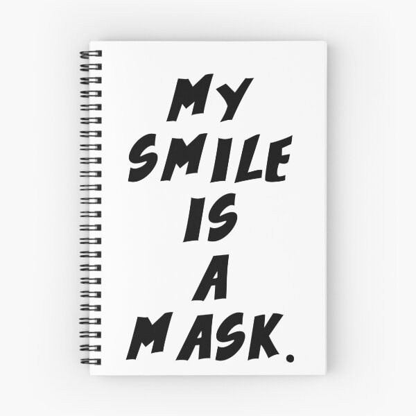 Item preview, Text Typography My smile is a mask. Awkward Social Humor designed and sold by TypeboldStudio.