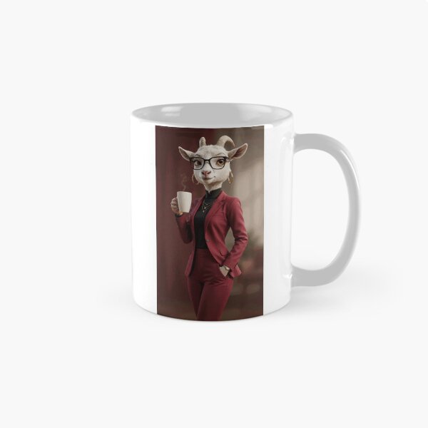 Item preview, Stylish Goat Woman Holding a Coffee Cup designed and sold by Unit 2.