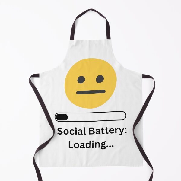 Item preview, Social Battery: Loading... | Funny Minimalist T-Shirt & Sticker Design designed and sold by DonGeneral.