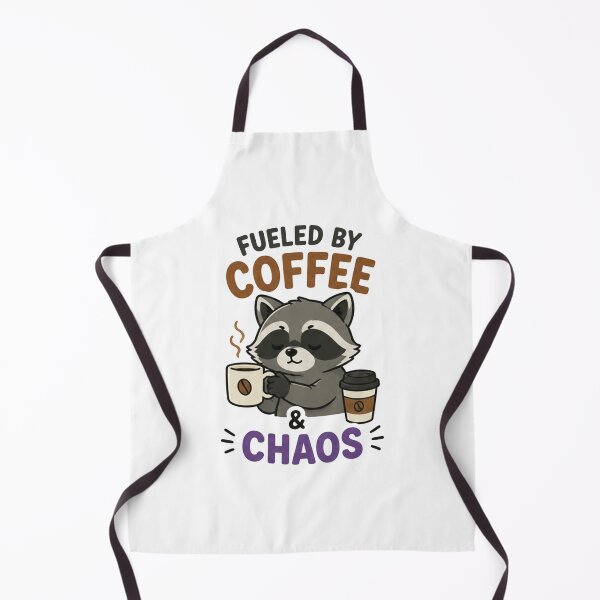 Item preview, Fueled by Coffee & Chaos | Cute Kawaii Raccoon Sticker | Funny Trash Panda Gift designed and sold by bkeer abobkr.