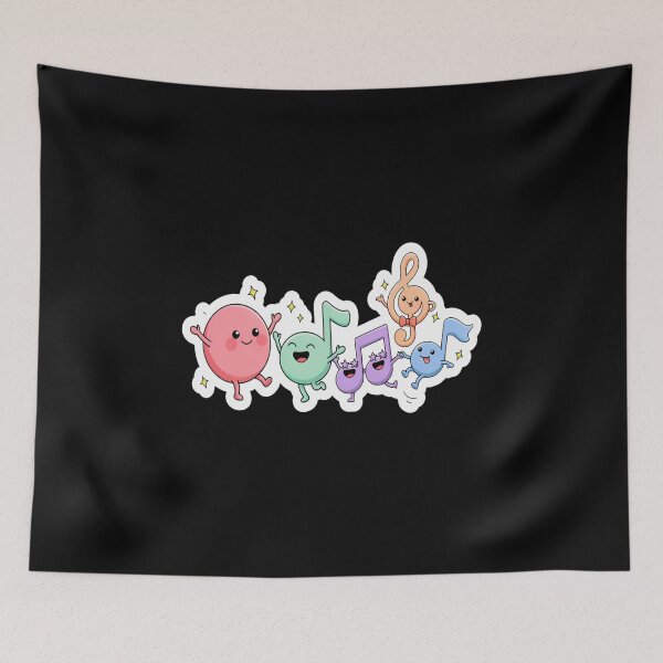 Item preview, Cute Music Notes Party – Kawaii Dancing Notes Design designed and sold by Midnight Veil Designs.