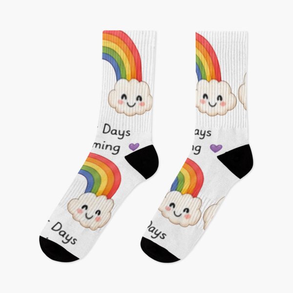 Item preview, Better Days Are Coming Rainbow Cute Art designed and sold by DailyDoodlesBySumbul.