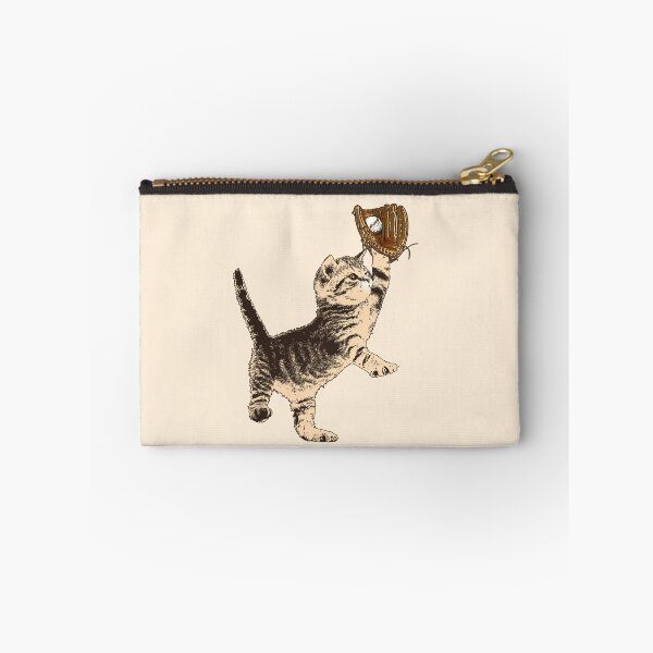 Item preview, Allstar Kitten - Sepia-Toned Cat Playing Baseball designed and sold by LittleMissTyne.