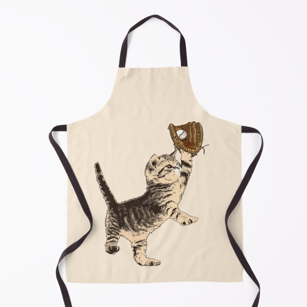 Item preview, Allstar Kitten - Sepia-Toned Cat Playing Baseball designed and sold by LittleMissTyne.