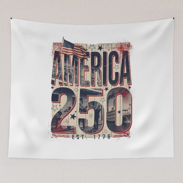 Item preview, America 250 New Orleans Louisiana Semiquincentennial 1776 - 2026 Vintage Jazz Flag v4 designed and sold by DarylWelsh2024.