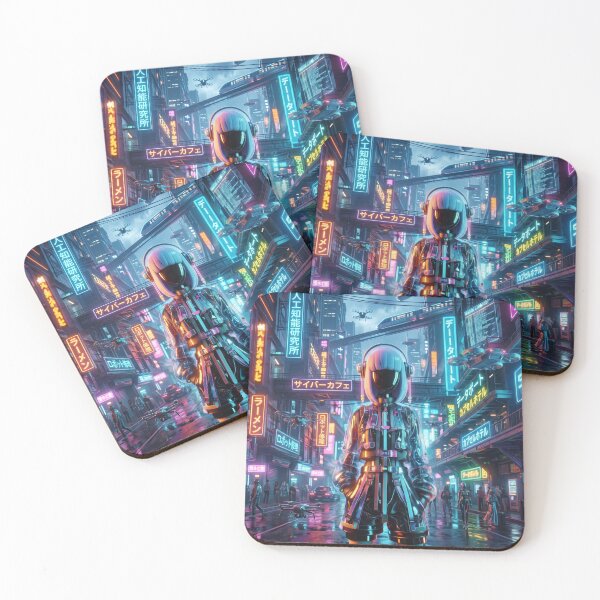 Item preview, Cyberpunk Neon Street Robot Girl designed and sold by AnnArtshock.