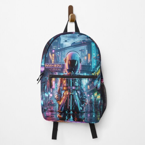 Item preview, Cyberpunk Neon Street Robot Girl designed and sold by AnnArtshock.