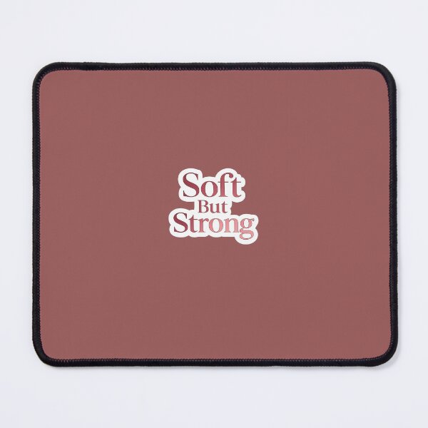 Item preview, Soft But Strong Sticker | Feminine Self Love Quote | Burgundy Pink Motivational Sticker designed and sold by PawsAndpetalstudio.
