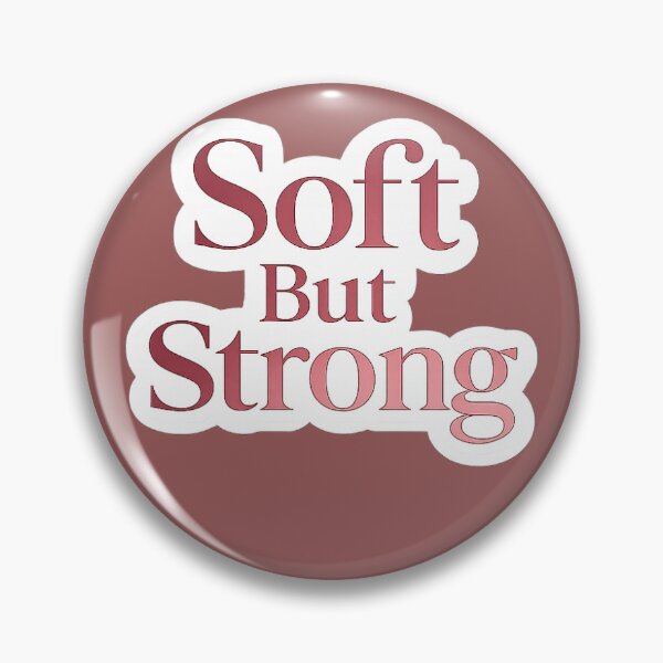 Item preview, Soft But Strong Sticker | Feminine Self Love Quote | Burgundy Pink Motivational Sticker designed and sold by PawsAndpetalstudio.