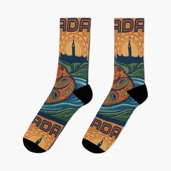 Item preview, CANADA Vintage Travel Illustration - Stylized Beaver Floating designed and sold by ZUMERI.