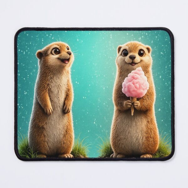 Item preview, Cute Meerkats with Cotton Candy designed and sold by LiMarchee.