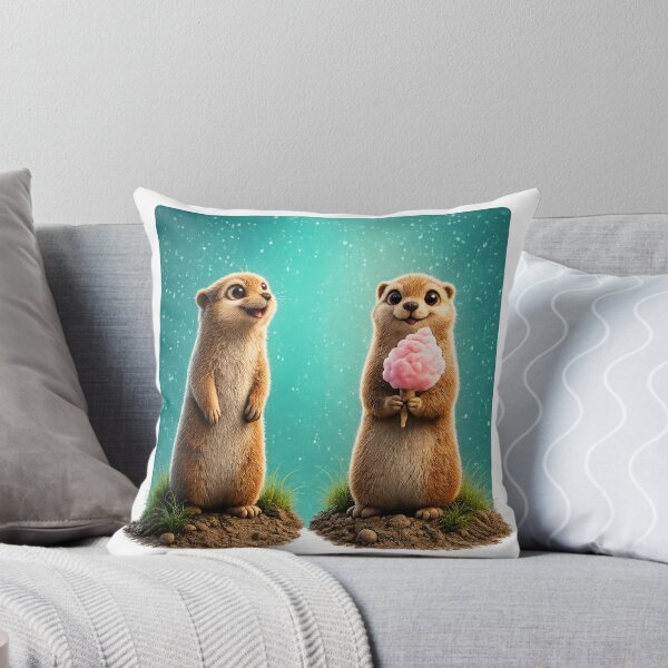 Item preview, Cute Meerkats with Cotton Candy designed and sold by LiMarchee.