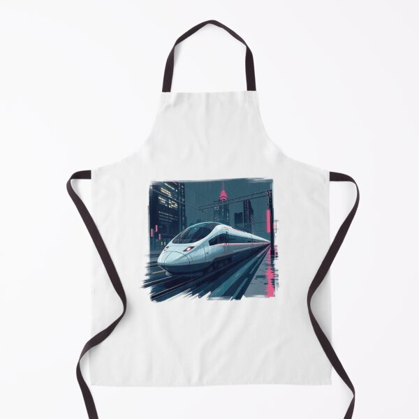 Item preview, Cyberpunk High Speed Bullet Train Rainy Night City designed and sold by ByKayaPrints.