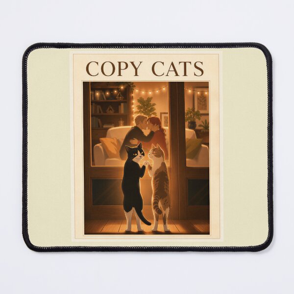 Item preview, Copy Cats Funny Romantic Cats Couples Love Illustration designed and sold by SammyMorry.