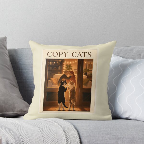 Item preview, Copy Cats Funny Romantic Cats Couples Love Illustration designed and sold by SammyMorry.