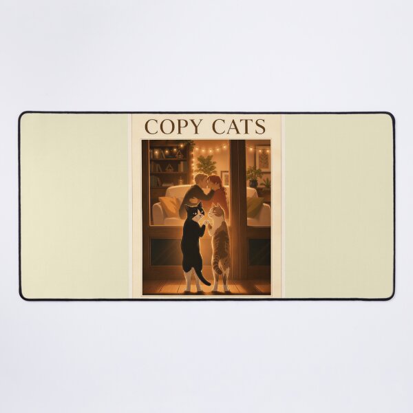 Item preview, Copy Cats Funny Romantic Cats Couples Love Illustration designed and sold by SammyMorry.