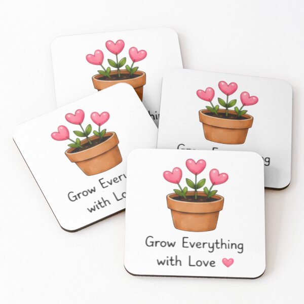 Item preview, Grow Everything With Love Cute Plant Art designed and sold by DailyDoodlesBySumbul.