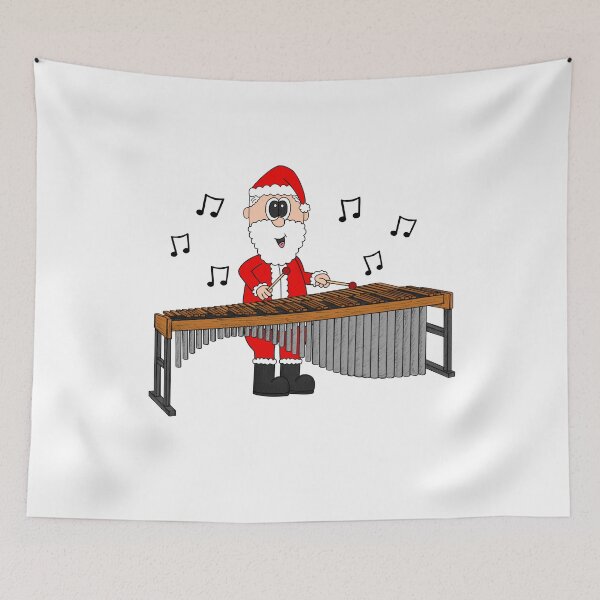 Item preview, Santa Playing Marimba, Christmas Percussionist Musician designed and sold by doodlerob.