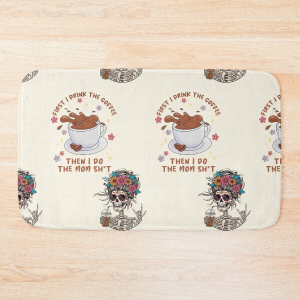 Item preview, Halloween 2026 Good Vibes & Iced Coffee Skeleton | Cute Boho Floral Skeleton Design designed and sold by Coolparrotgirl.
