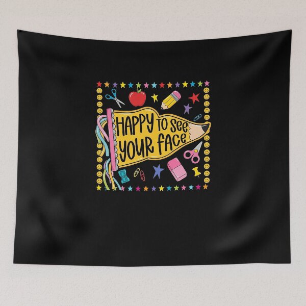 Item preview, Funny Happy To See Your Face Classroom Greeting Art designed and sold by elderberry.
