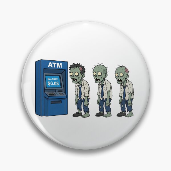 Item preview, Zombie Payday Queue: Funny Halloween Office Meme & Corporate Survival Tee designed and sold by Cherie-verse.