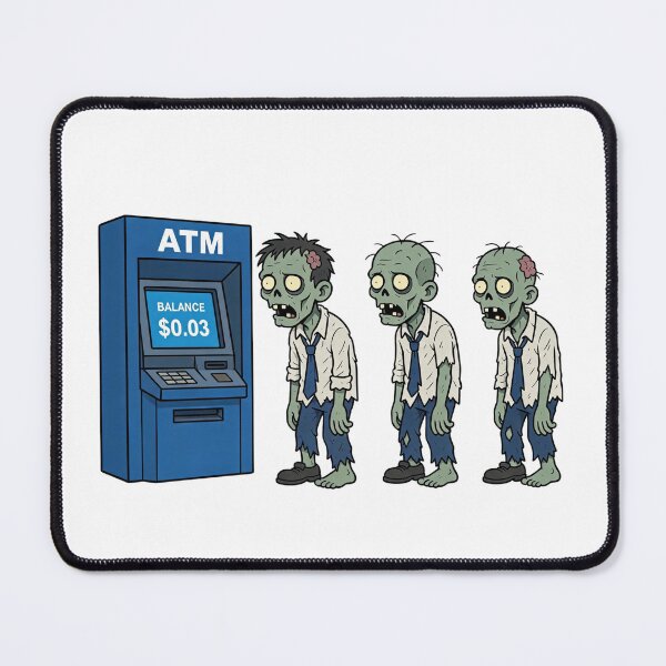 Item preview, Zombie Payday Queue: Funny Halloween Office Meme & Corporate Survival Tee designed and sold by Cherie-verse.